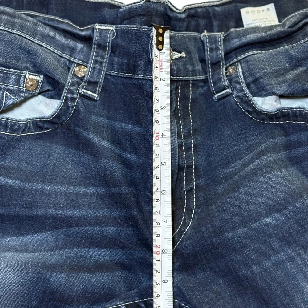 True Religion World Tour Section Slim Jeans Dark Wash Denim Men's Size 36